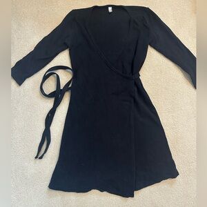 Black American Apparel wrap dress, size small, good used condition
